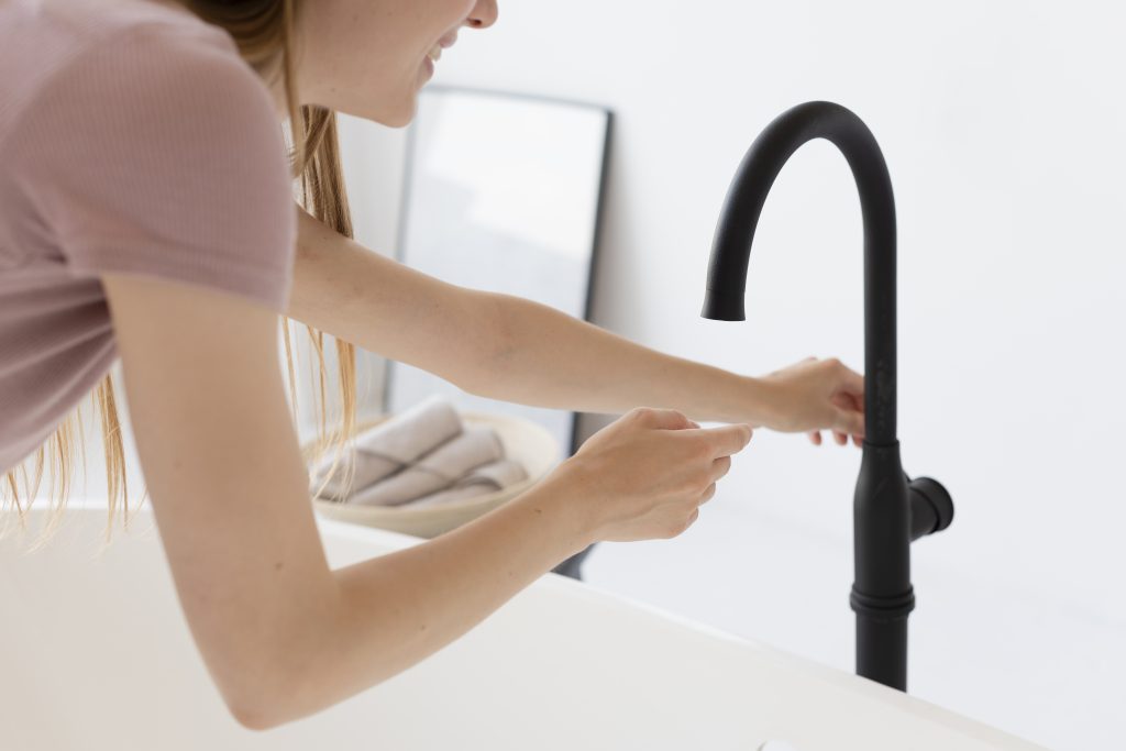 how to clean black faucets